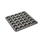 Zenker 6001 Plaque de cuisson pour Vanillekipferl, moule forme croissants, plaque à gâteaux, croissa...