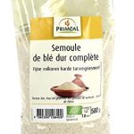 Priméal Semoule de Blé Dur Fine Complète 500 g - Biologique