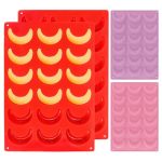Moule À Croissant En Silicone Pour Croissants Français 3 Pièces Moule Antiadhésif 18 Cavités En Form...
