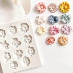 3D Moule Silicone Patisserie, Moule Silicone Fleur Antiadhésifs Silicone Moule Pate a Sucre Moule Ch...