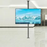 Support mural rotatif à 360° et support au sol pour écrans LED de 3275 - Meuble TV réglable avec ba...