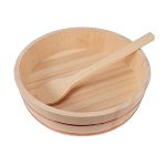 TMMLIJIPL Hangiri Bol à mélanger en bois pour sushis et sushis avec cuillère à riz et accessoire pou...