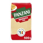 PANZANI – Semoule Fine Idéale pour Couscous et Gâteaux, Texture Légère et Fondante (500g) - Lot de 4...