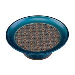 Bol Bleu Exquis en Laiton pour collations, Noix, présentoir, Assiette séchée, Plateau de Rangement H...